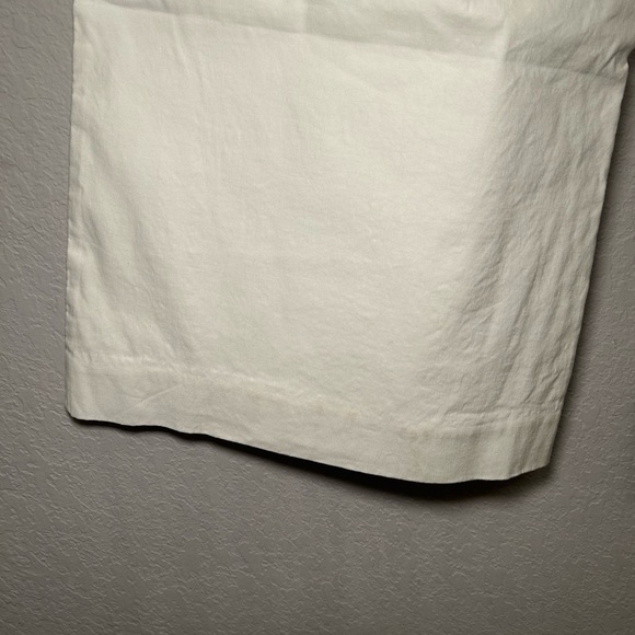 Anthropologie Maeve The Naomi Wide Leg White Flare Pants - Picture 11 of 13